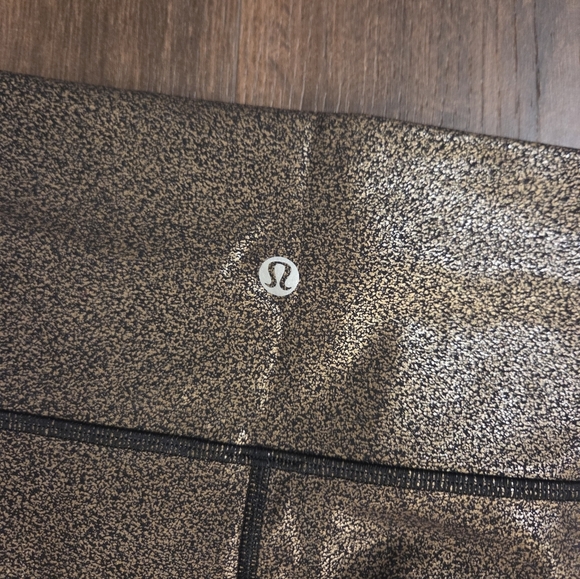 Lululemon Wunder Under High Rise Tight Foil Luminosity Black Copper Gold - Picture 5 of 7